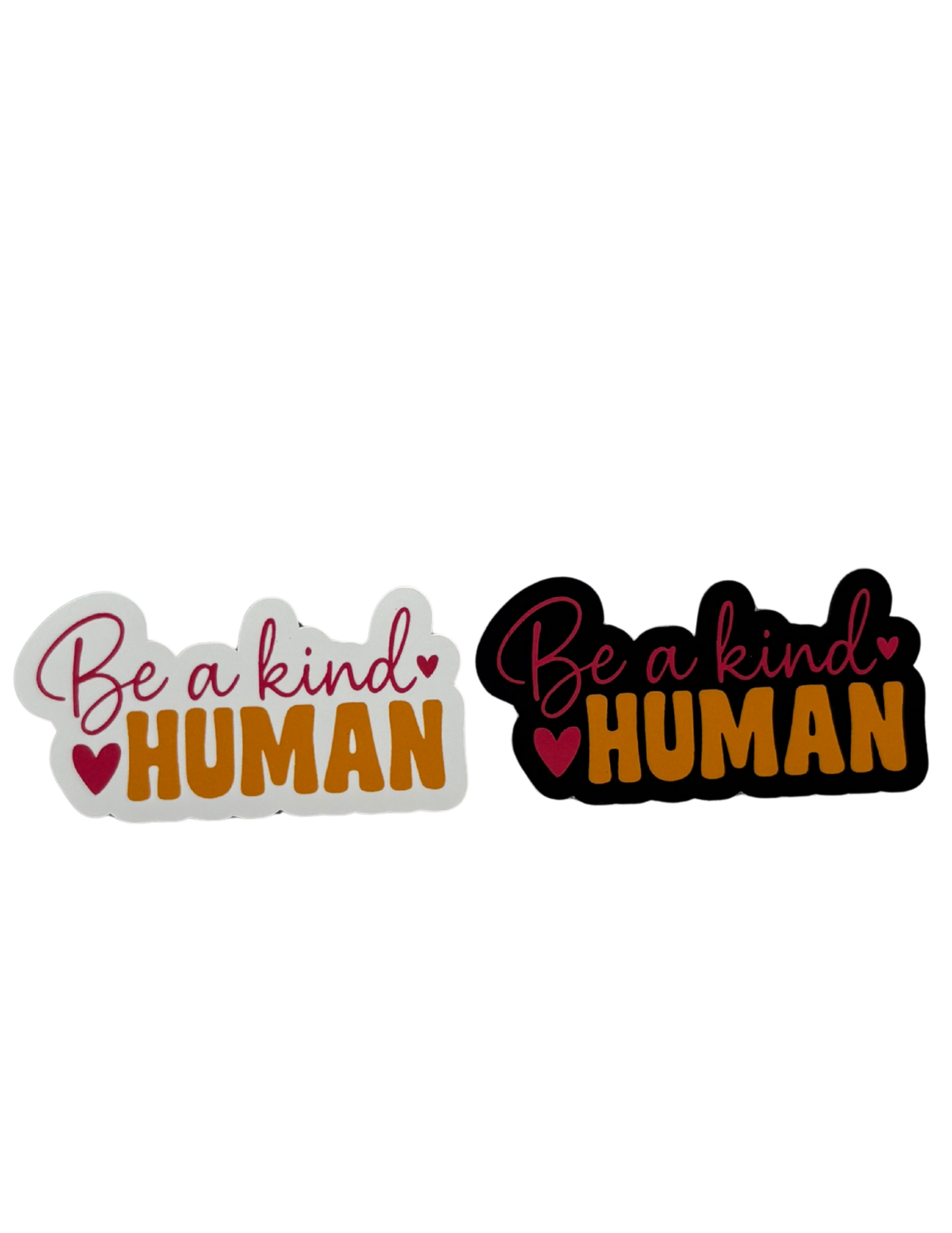 Be a Kind Human Vinyl Sticker Black and White (Pack of 2)