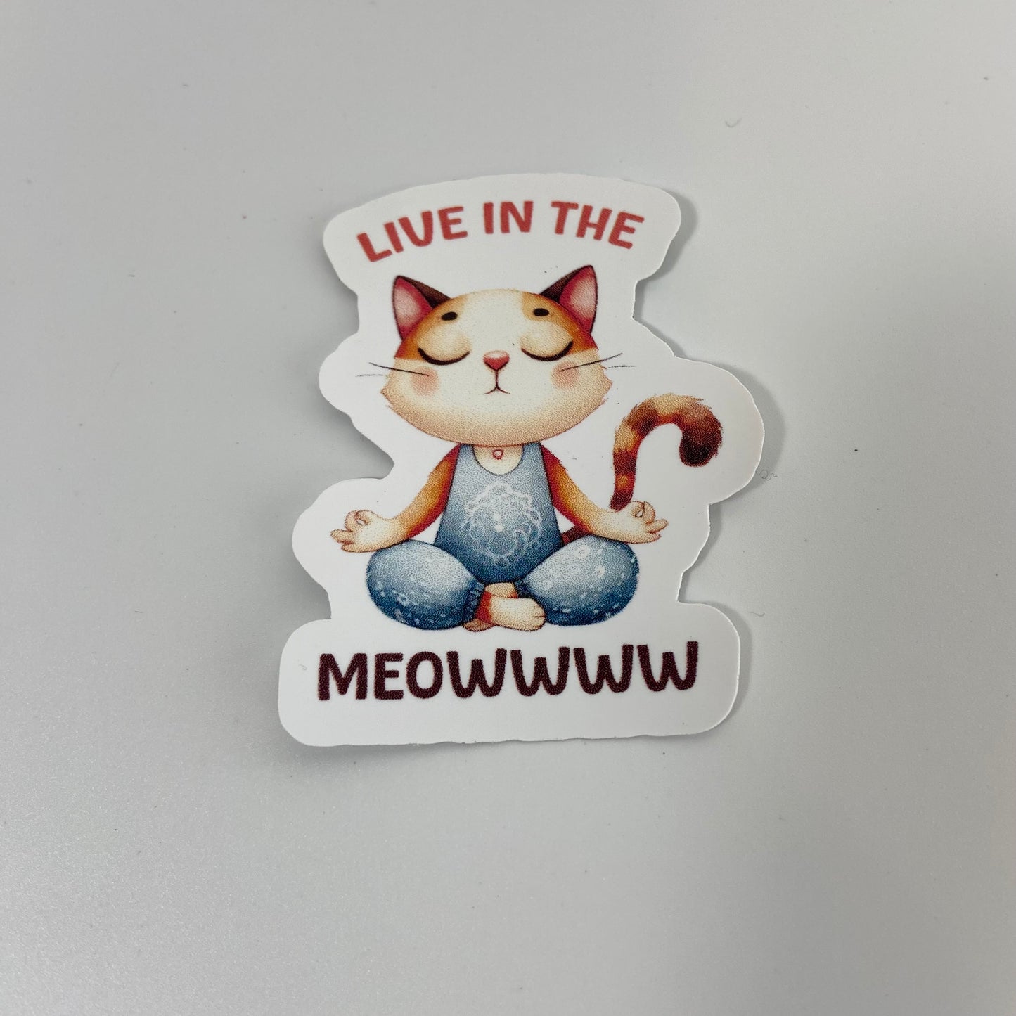 3" Live in the Meowwww Vinyl Sticker (Pack of 2)