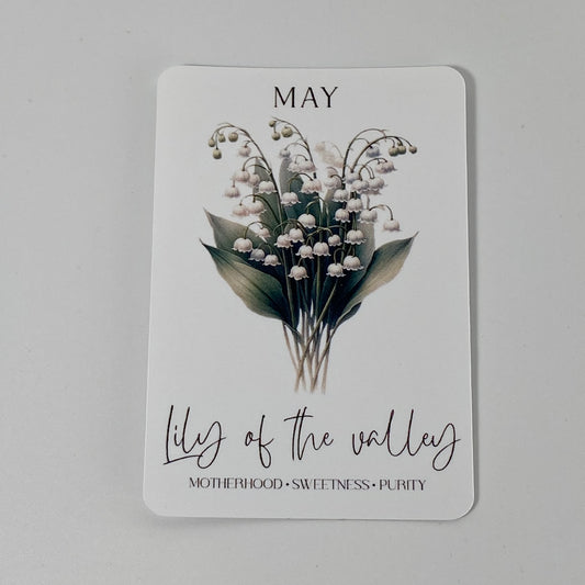 3" May Lily of the Valley Vinyl Sticker (Pack of 2)