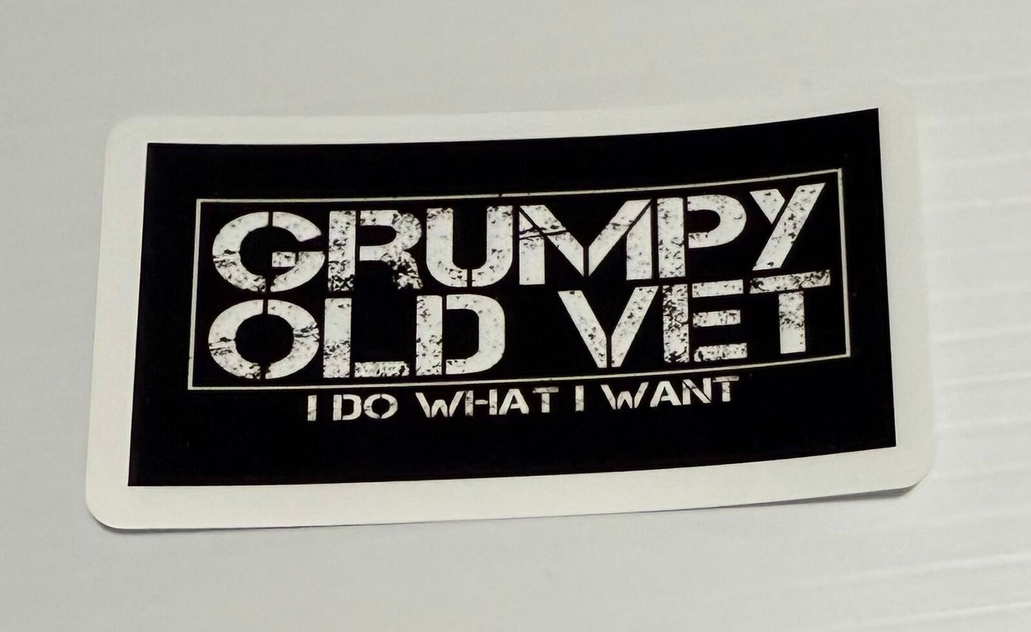 3" Grumpy Old Vet Vinyl Sticker (Pack of 2)