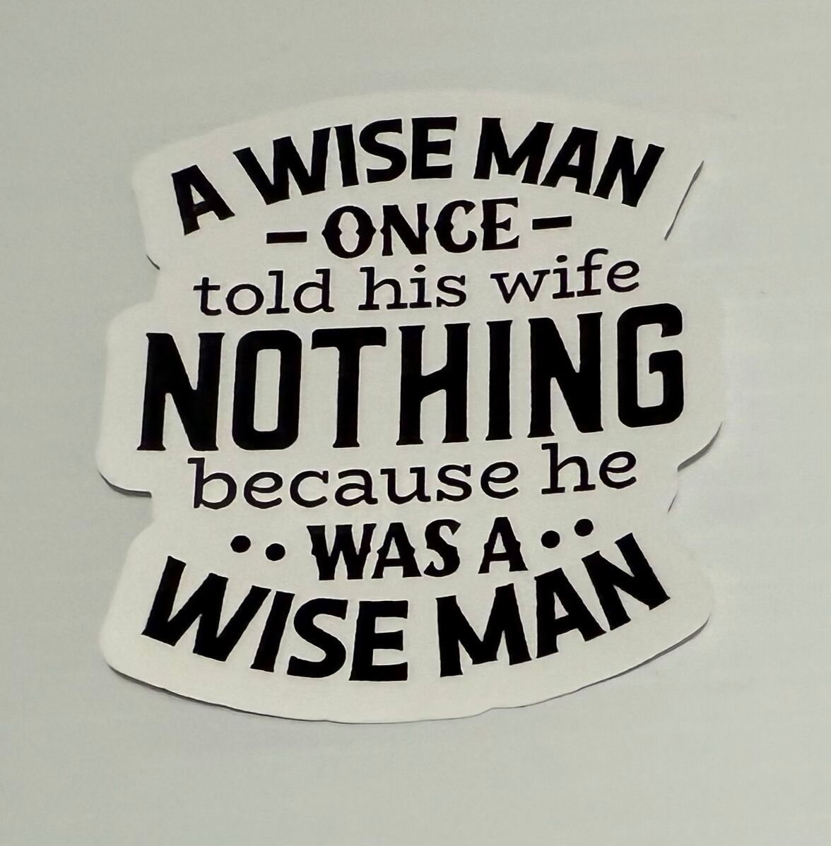 3" A Wise Man Funny Vinyl Sticker (Pack of 2)