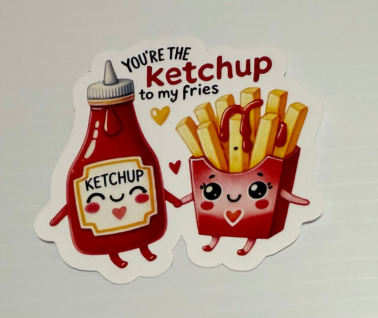 3" Ketchup to my Fries Vinyl Sticker (Pack of 2)