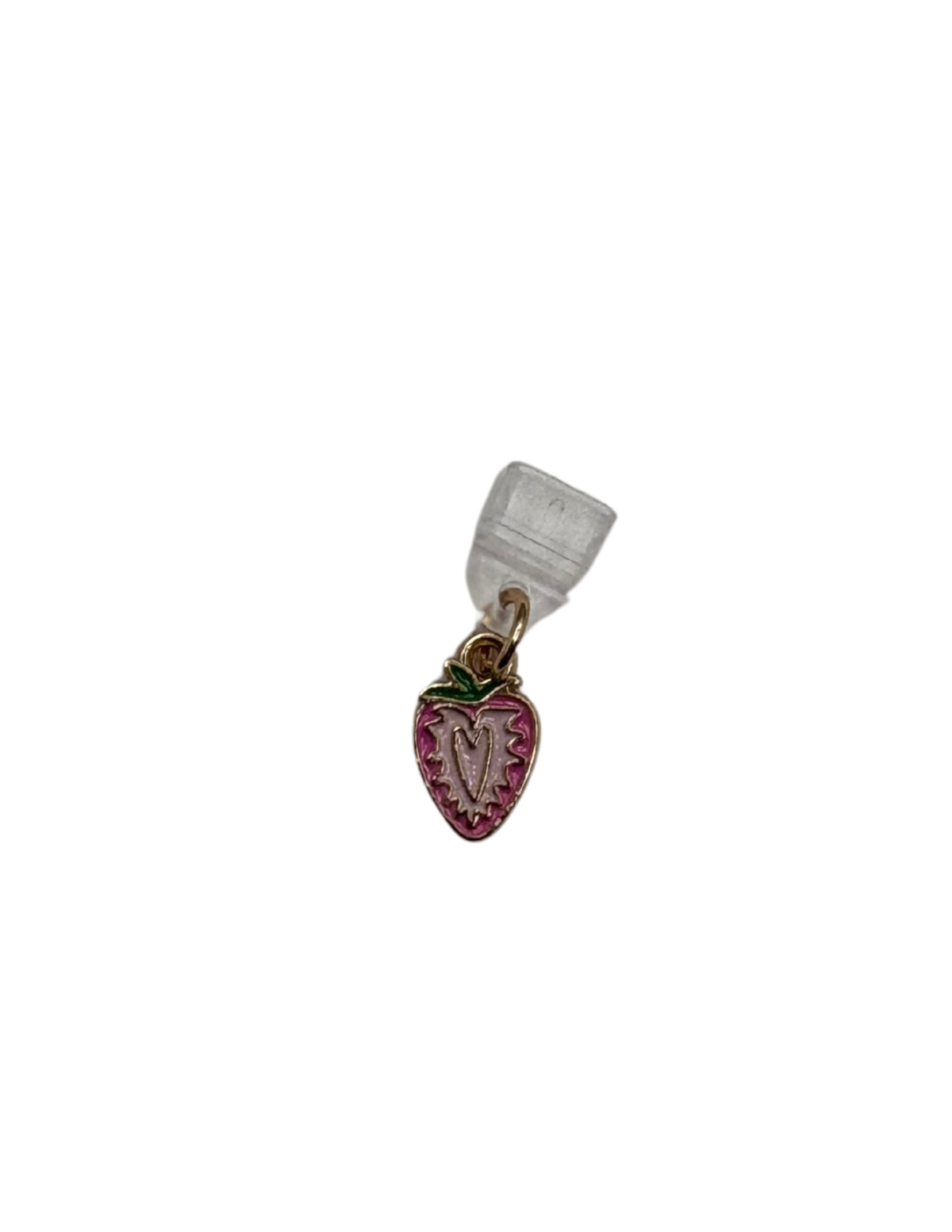 Double Pink Strawberry Phone Charm