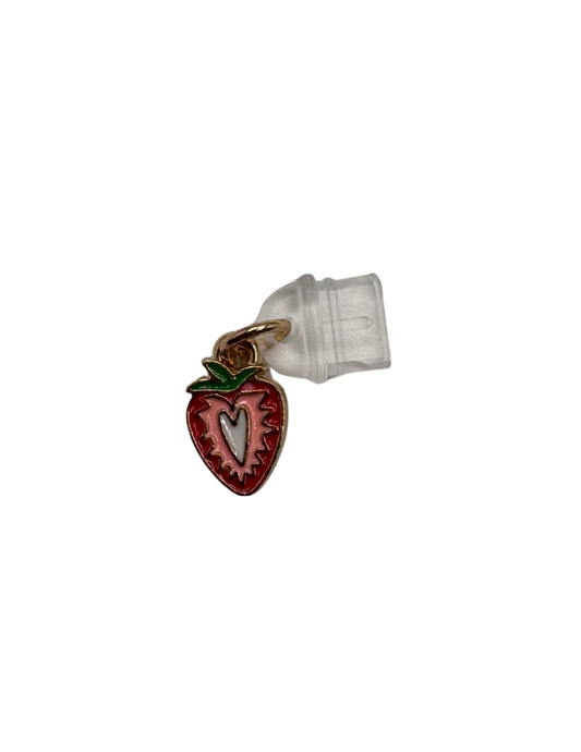 Strawberry Phone Charm Red and Pink