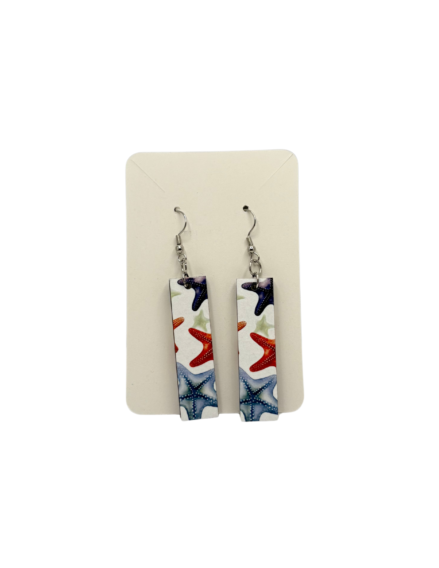 Rectangle Starfish Earrings