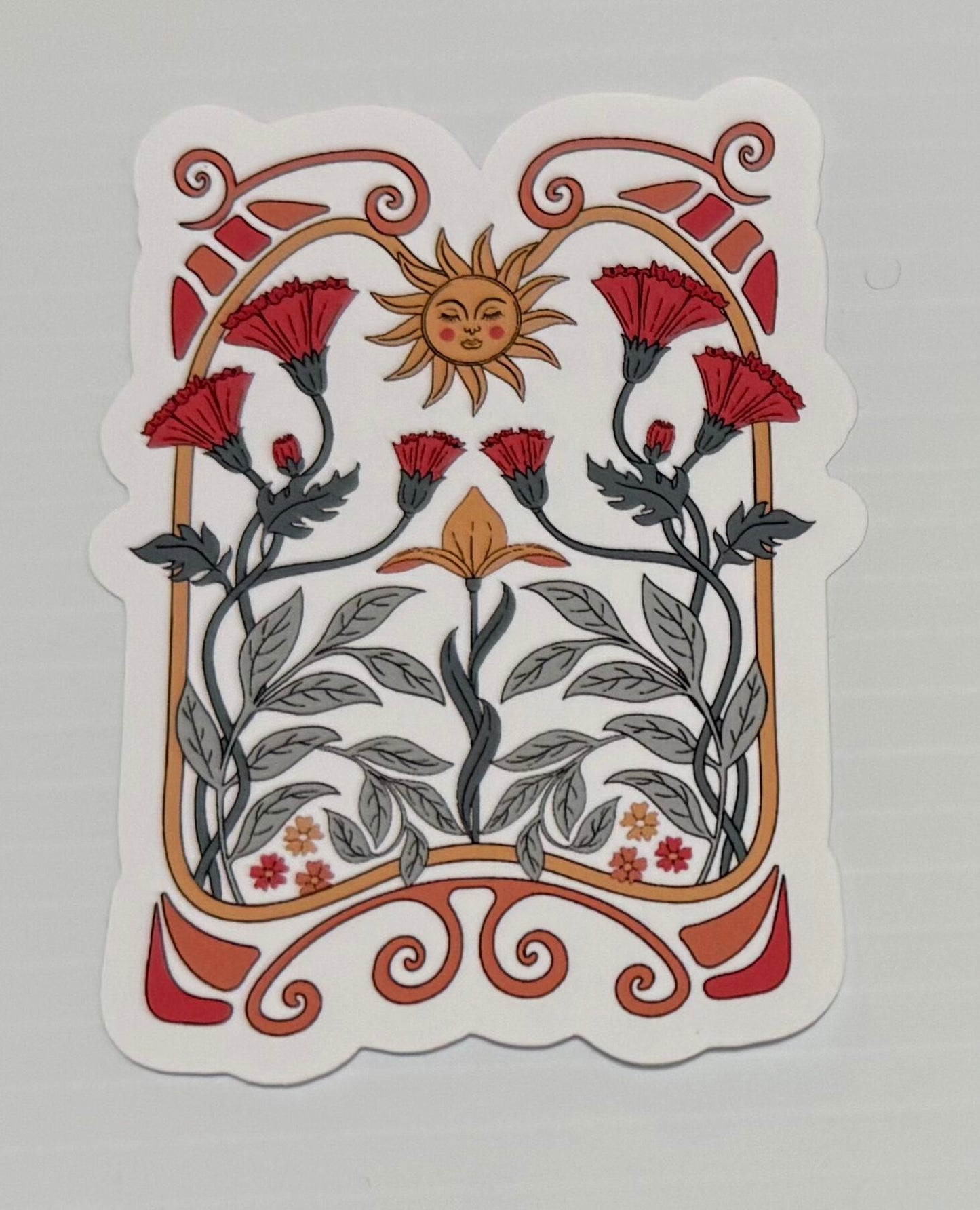 3" Flower and Sun Vinyl Sticker (Pack of 2)