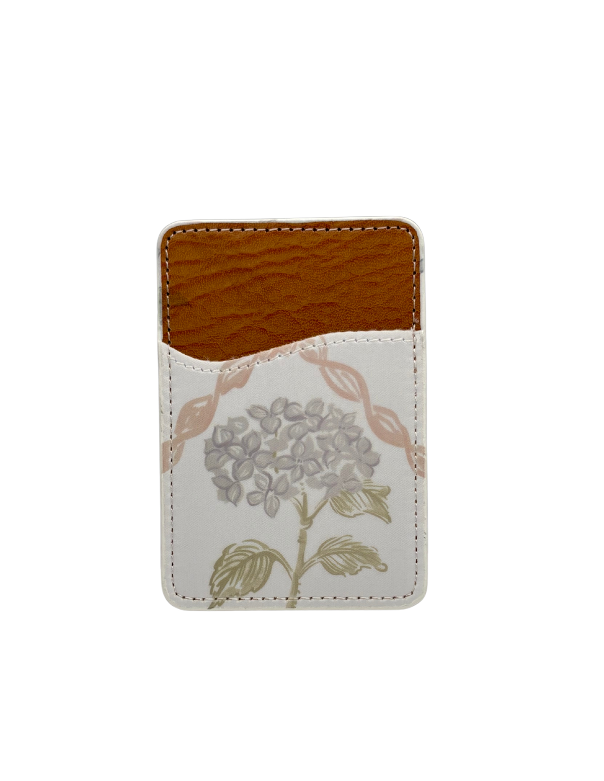 Light Floral Adhesive Phone Case Card Holder