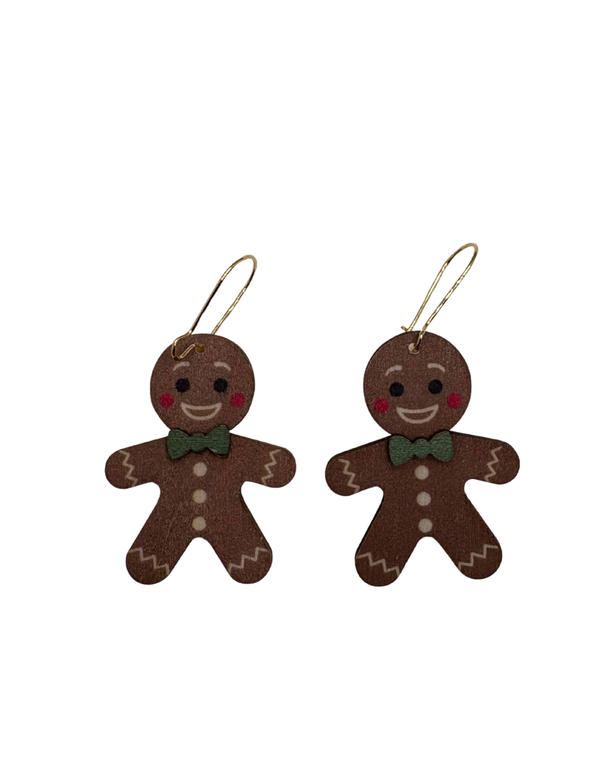 Gingerbread Wood Earrings