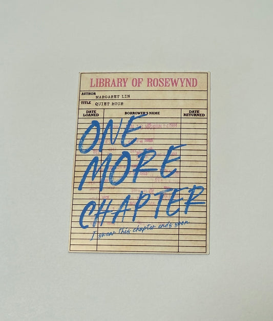 One More Chapter Library Card Vinyl Sticker (Pack of 2)