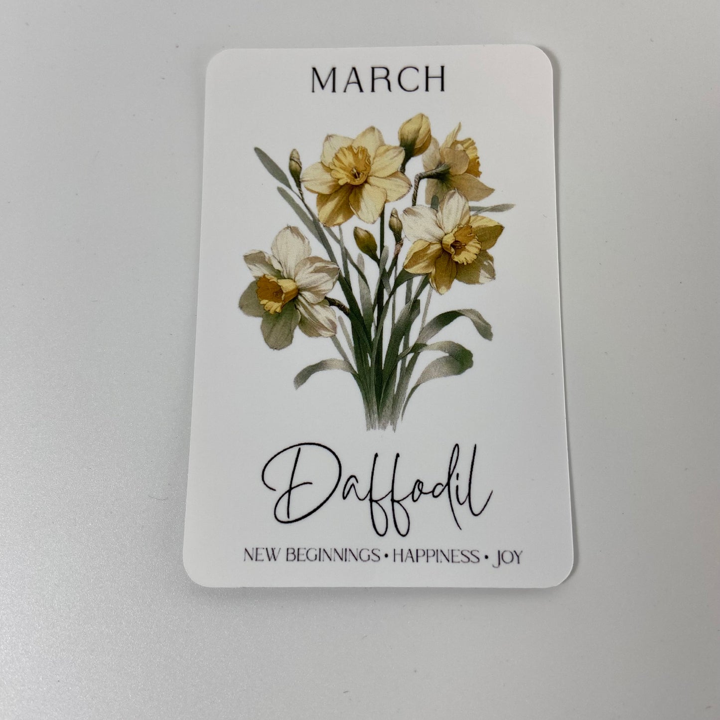 3" March Daffodil Flower Vinyl Sticker (Pack of 2)