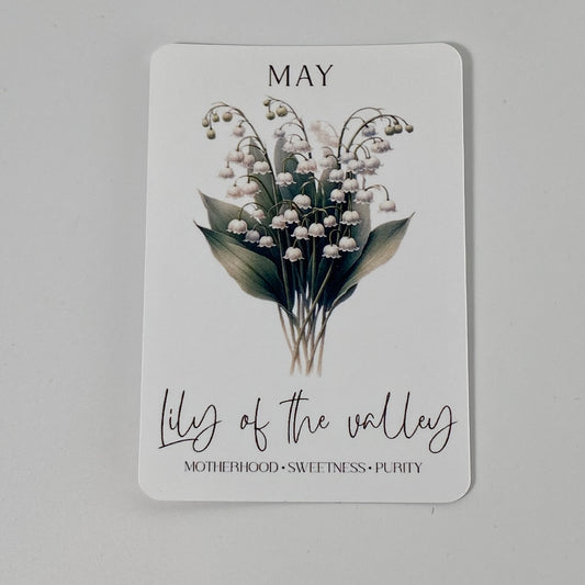 3" May Lily of the Valley Vinyl Sticker (Pack of 2)