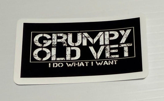 3" Grumpy Old Vet Vinyl Sticker (Pack of 2)