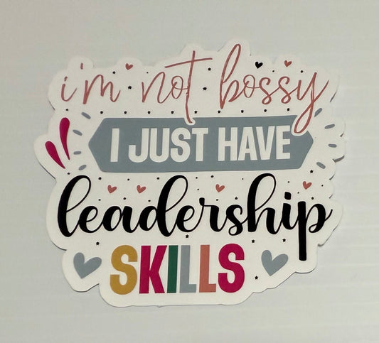 3" I'm Not Bossy Vinyl Sticker (Pack of 2)