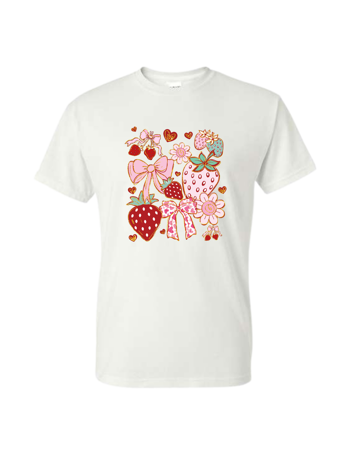 Coquette Bows and Strawberries T-Shirt
