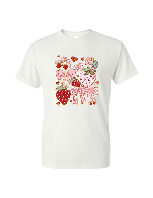 Coquette Bows and Strawberries T-Shirt