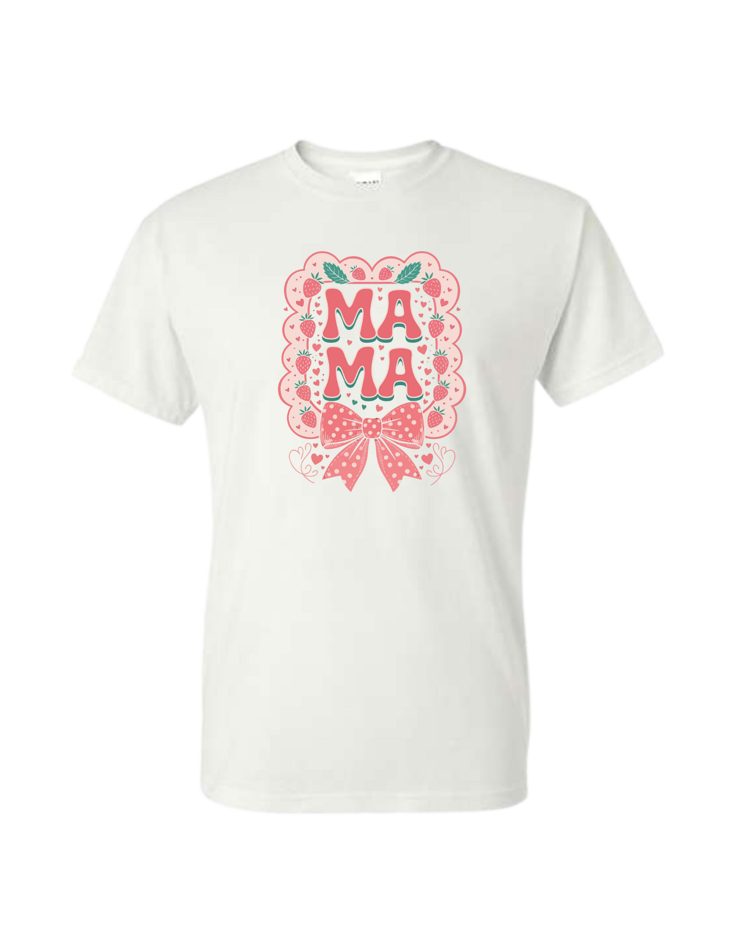 MAMA Strawberry Pink Bow T-shirt