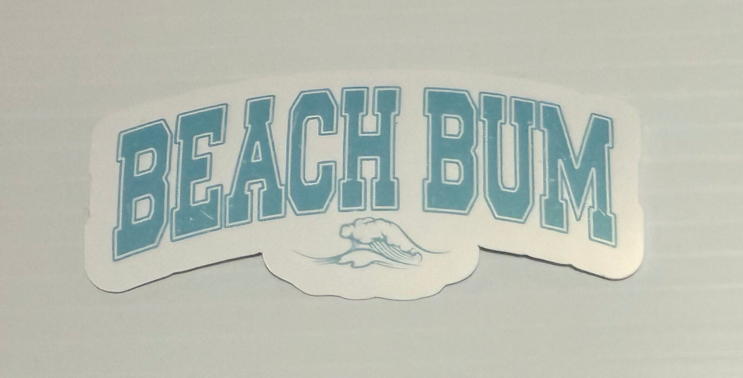 3" Beach Bum Vinyl Sticker (Pack of 2)
