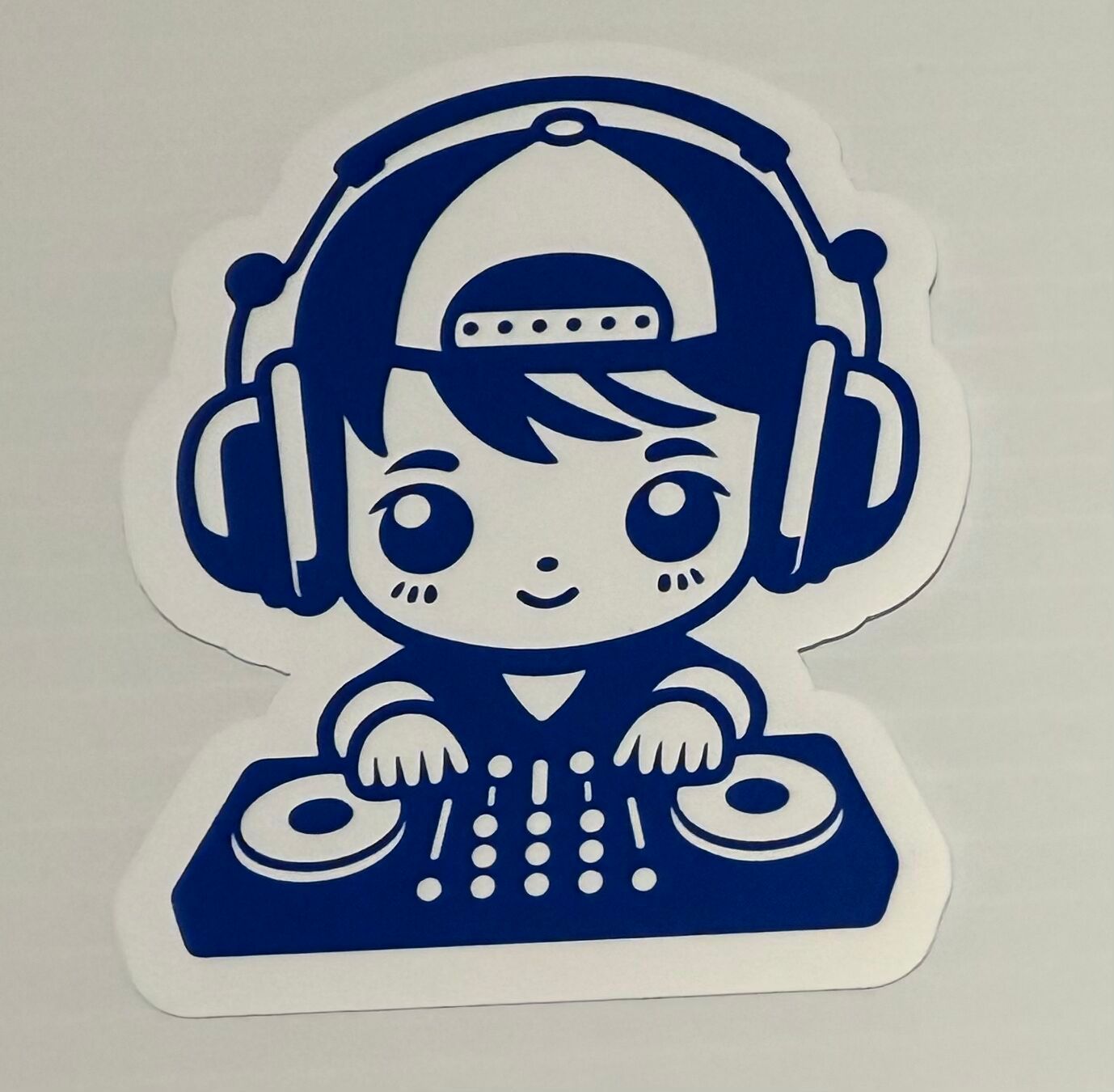 3" DJ Blue Vinyl Sticker (Pack of 2)