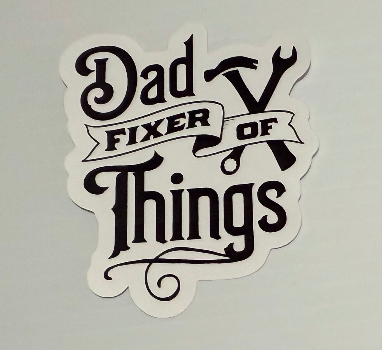 3" Dad Fixer of Things Vinyl Sticker (Pack of 2)